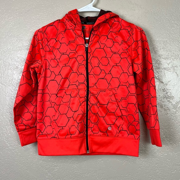Xersion Other - Xersion boy athletic‎ full zip orange black hoddie size small/8